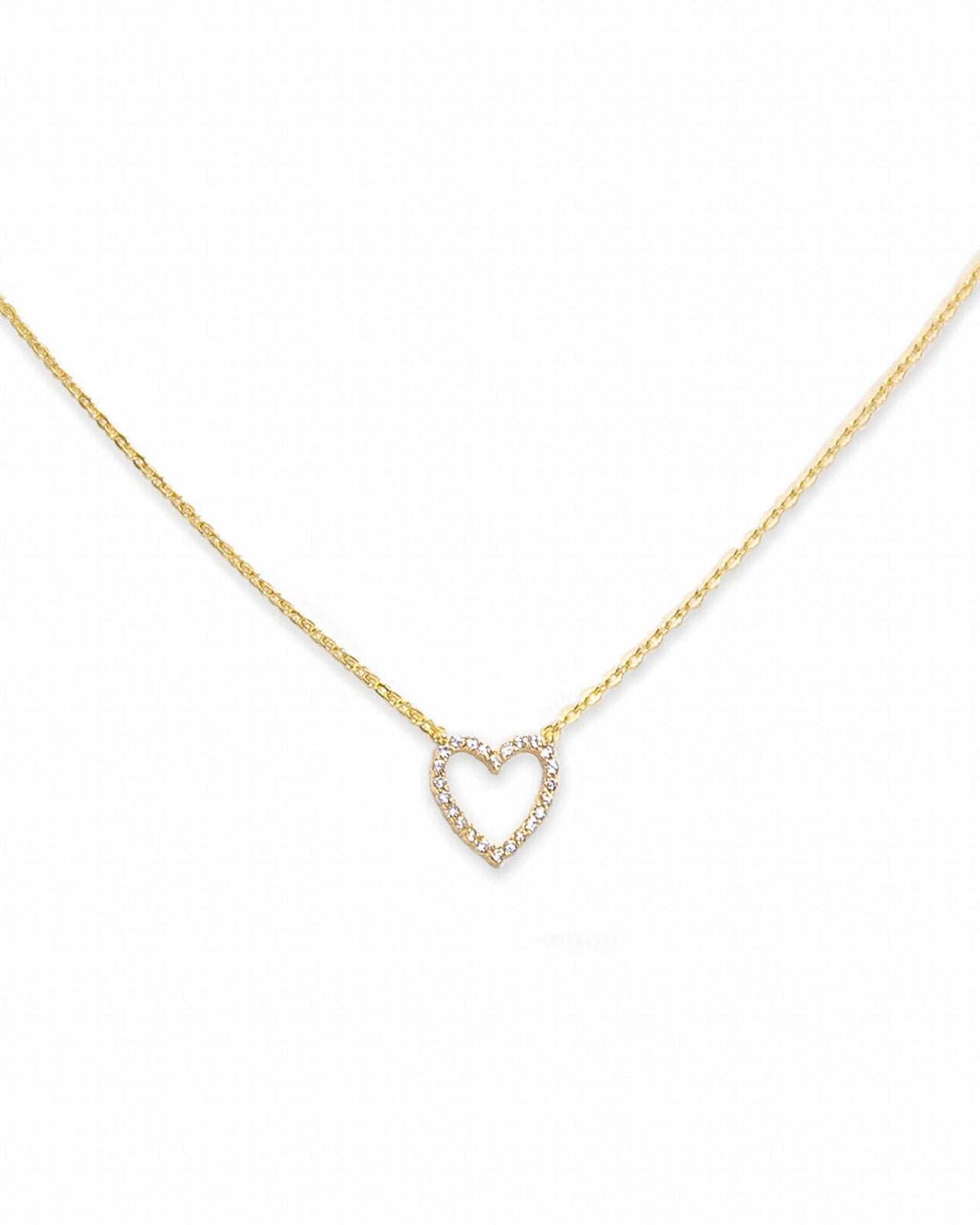 Pavé Open Heart Necklace – A Symbol of Love
