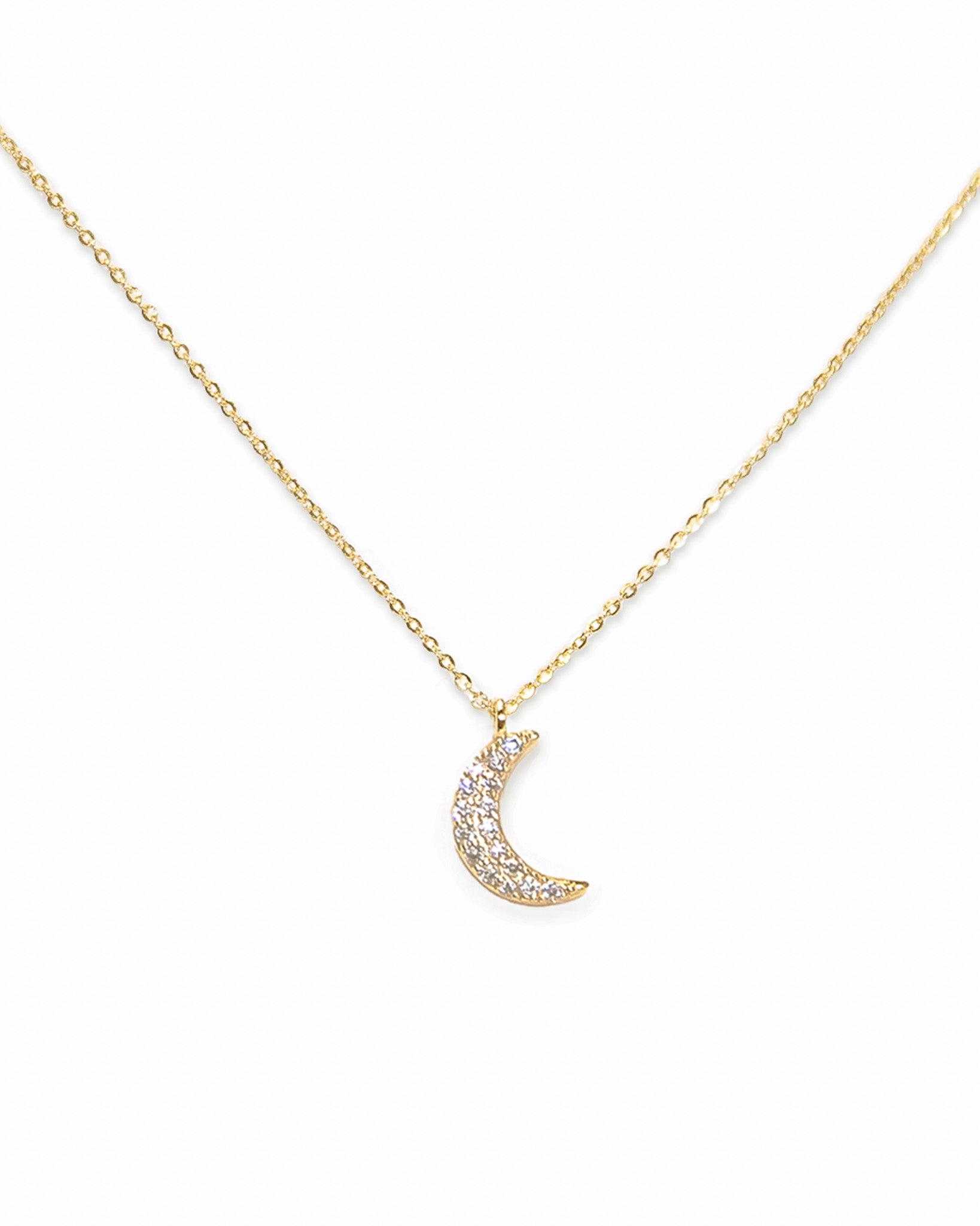 Pavé Moon Necklace