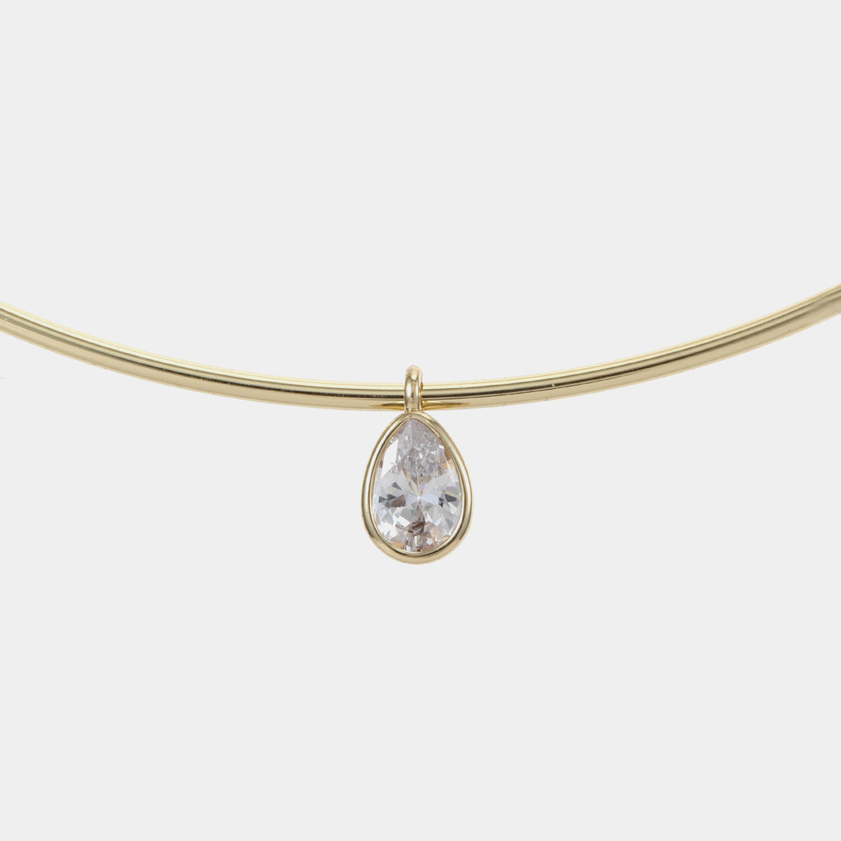 Teardrop Bezel Collar Necklace