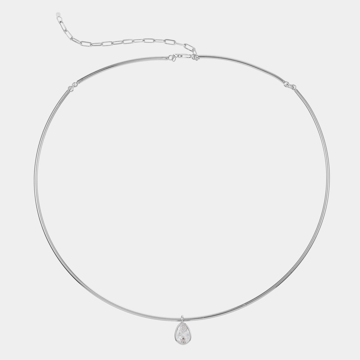 Teardrop Bezel Collar Necklace