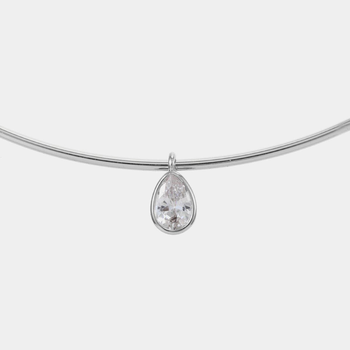 Teardrop Bezel Collar Necklace