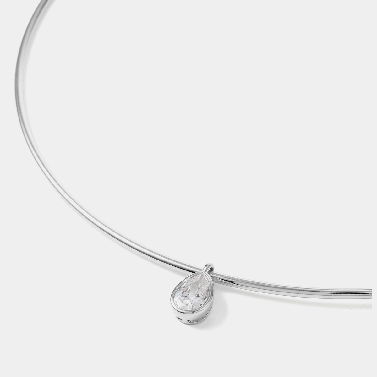 Teardrop Bezel Collar Necklace