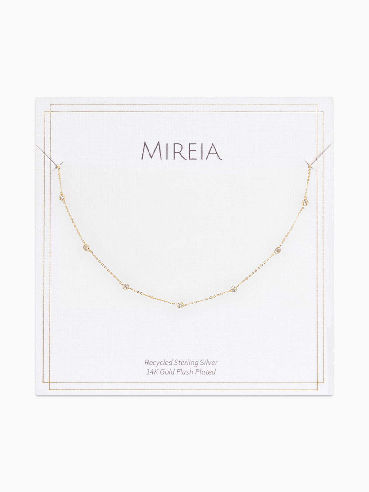 Demi-Fine Bezel Set CZ Station Necklace