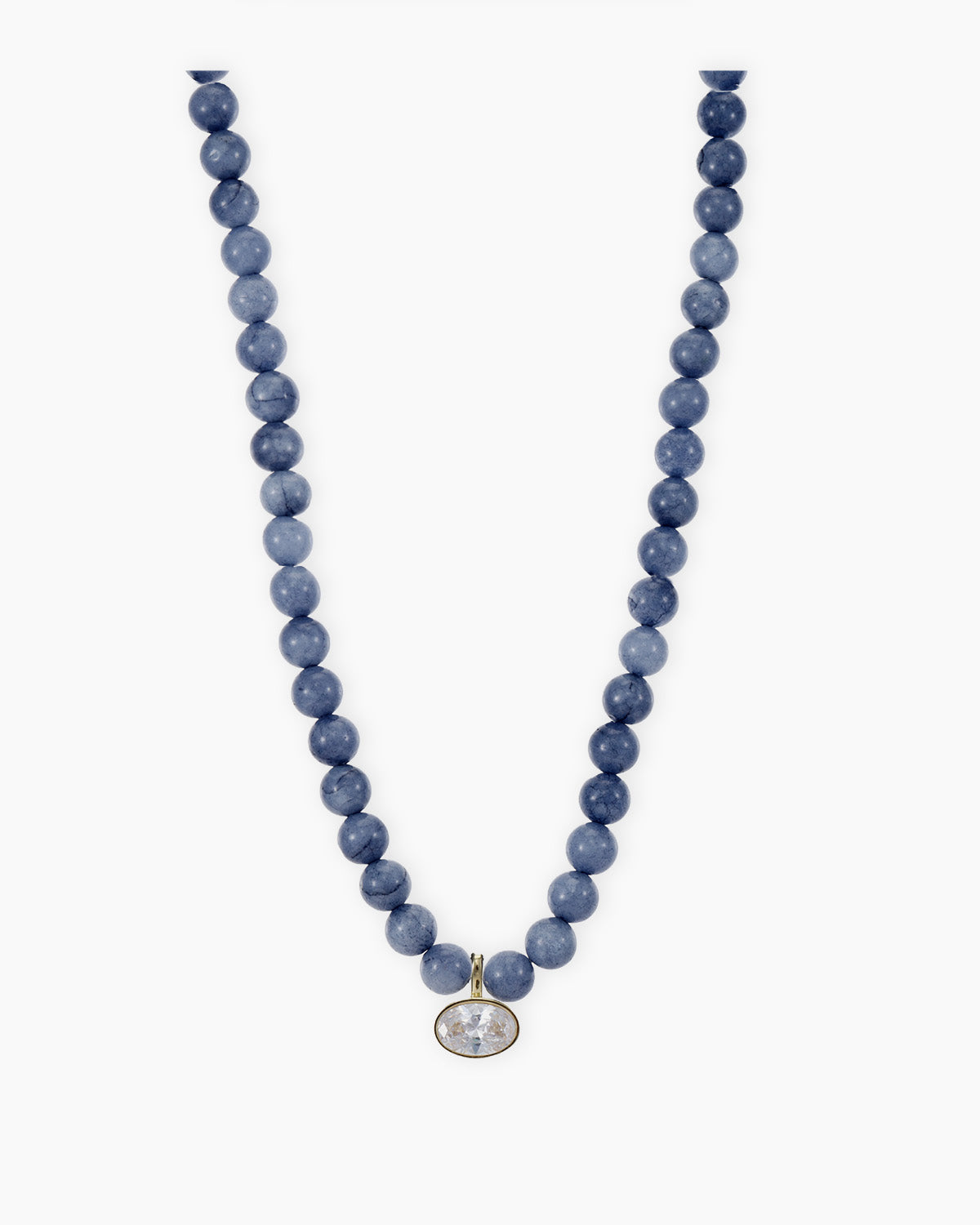 Blue Jade Beaded Necklace
