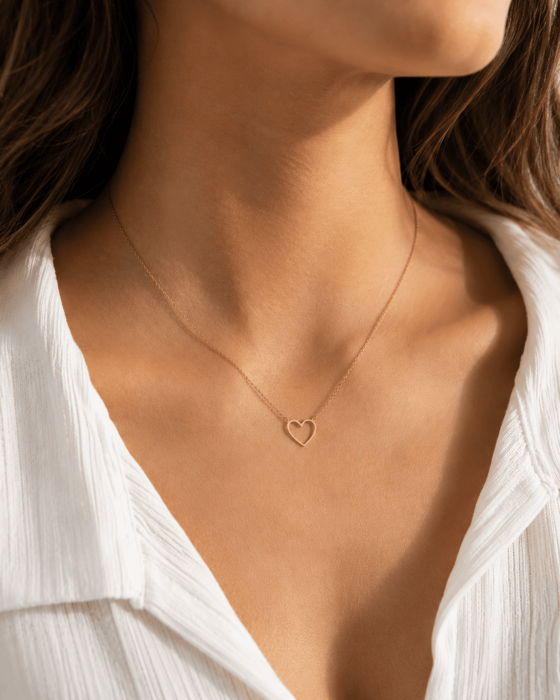 Open Heart Pendant Necklace