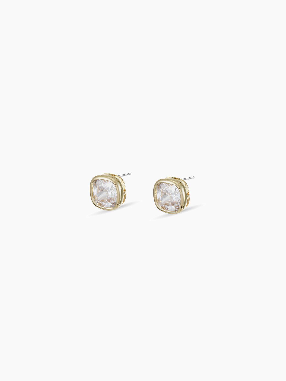 Cushion CZ Stud Earrings