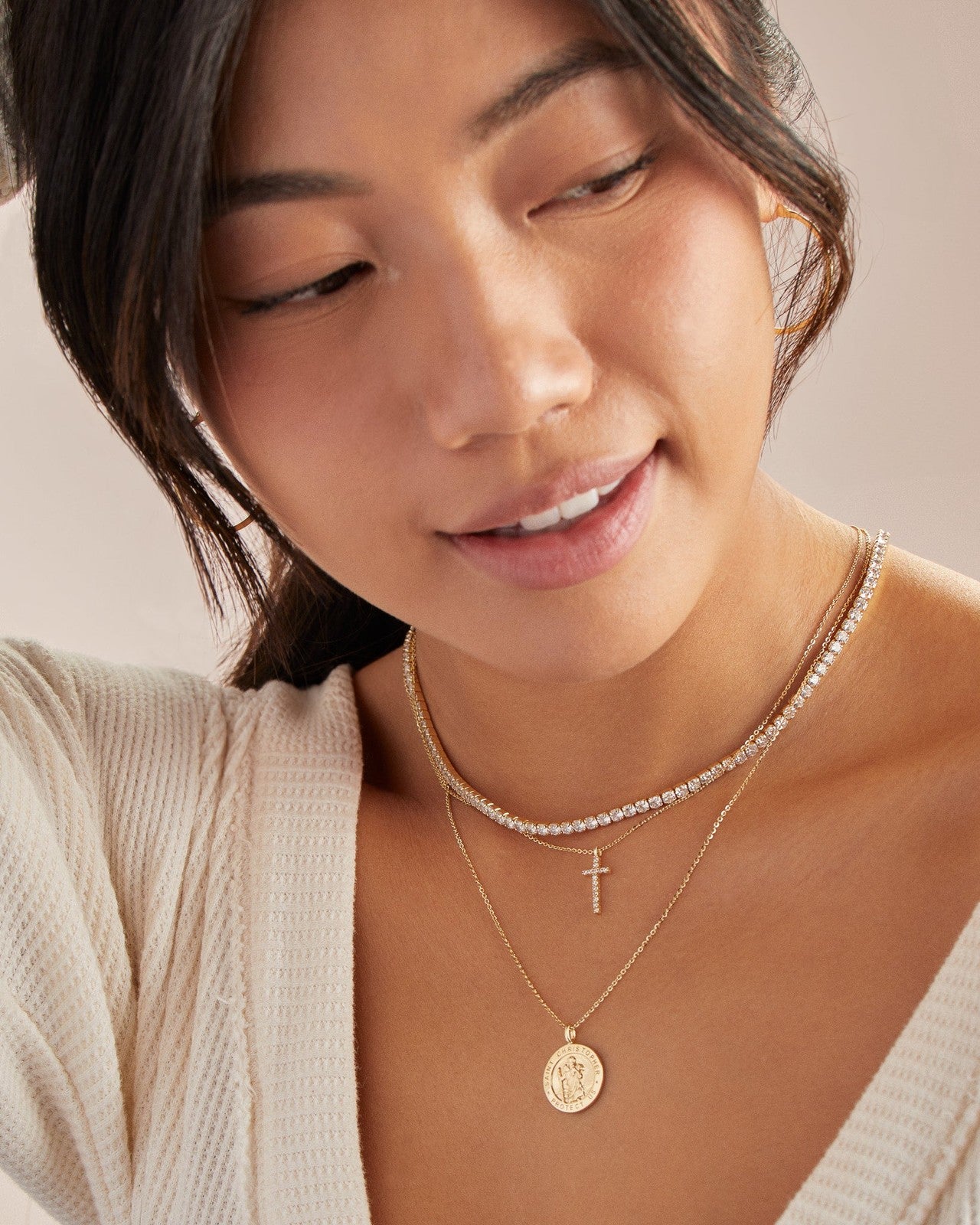 Pavé Cross Pendant Necklace - Celebrate Your Faith