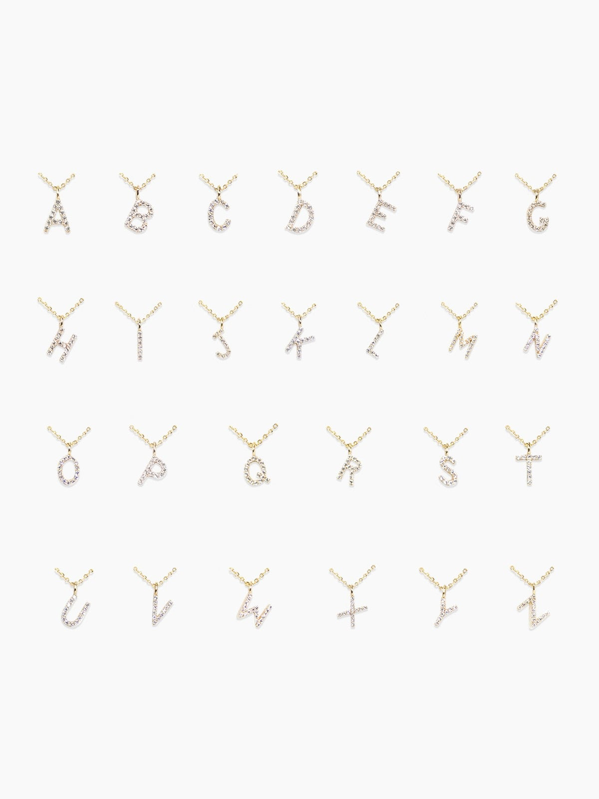 Demi-Fine Pavé Initial Necklace