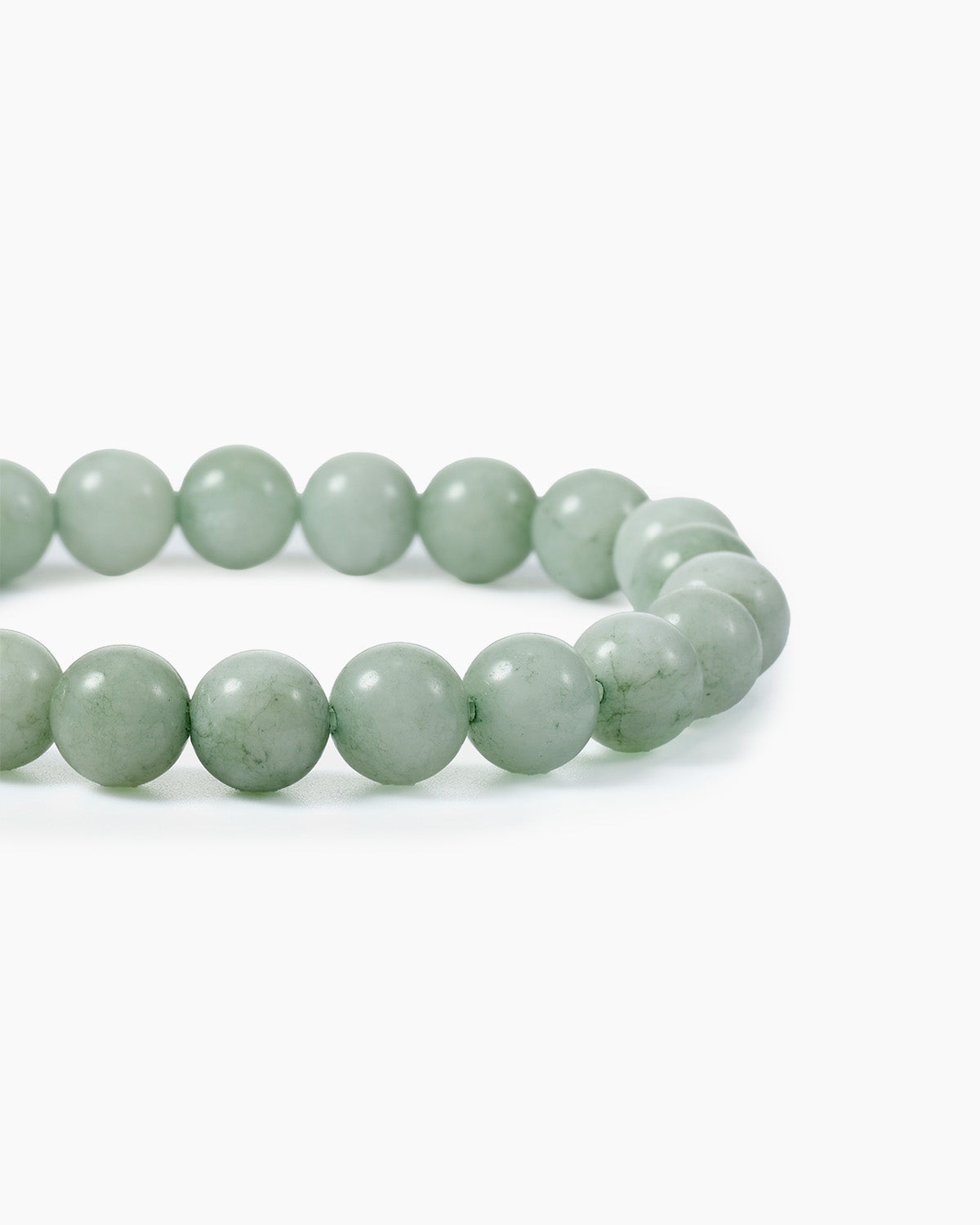Green Jade Beaded Stretch Bracelet