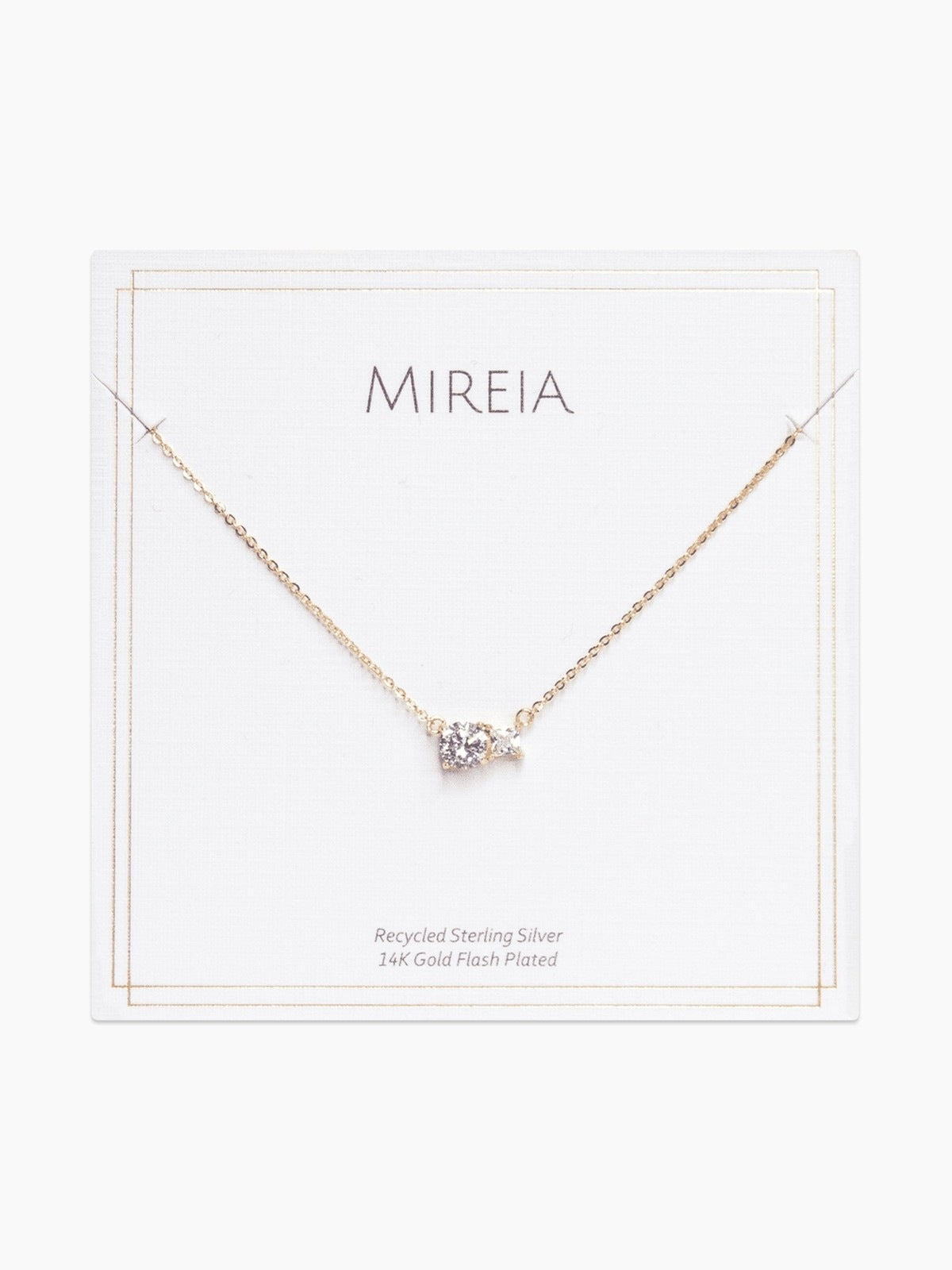 Paired Prong Set CZ Necklace