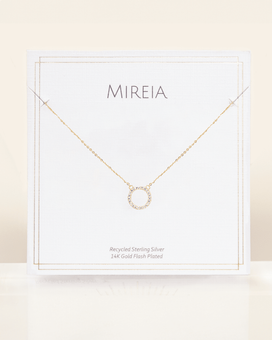 Pavé Circle Pendant Necklace
