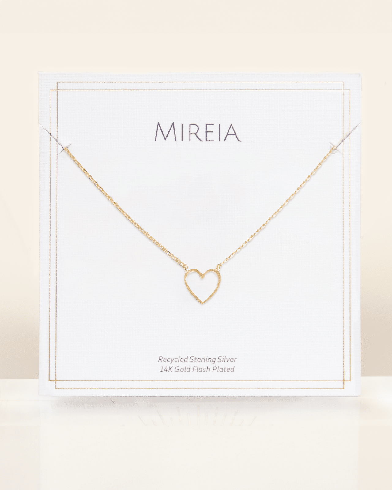 Open Heart Pendant Necklace