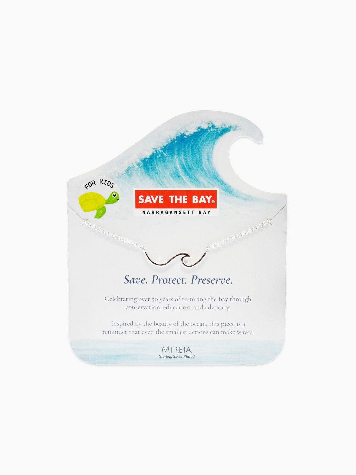 SAVE THE BAY Kids Wave Necklace