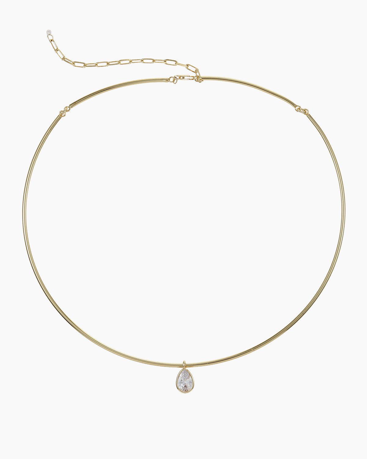 Teardrop Bezel Collar Necklace