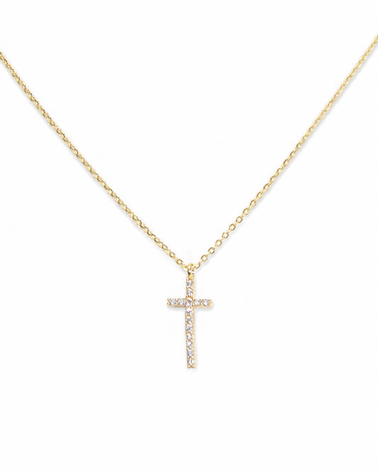 Pavé Cross Pendant Necklace