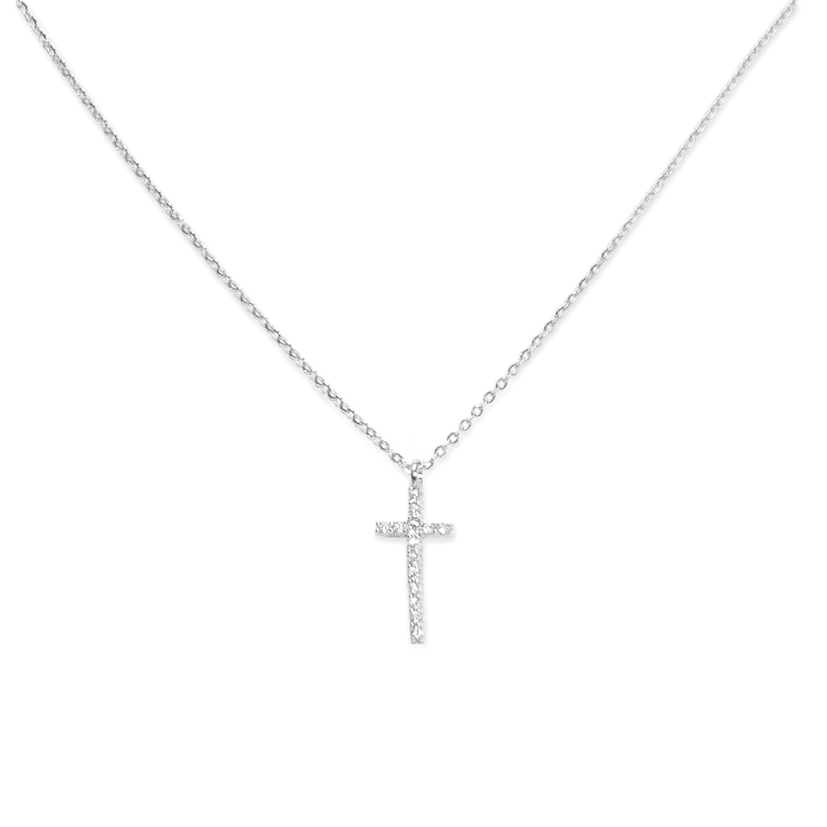 Pavé Cross Pendant Necklace