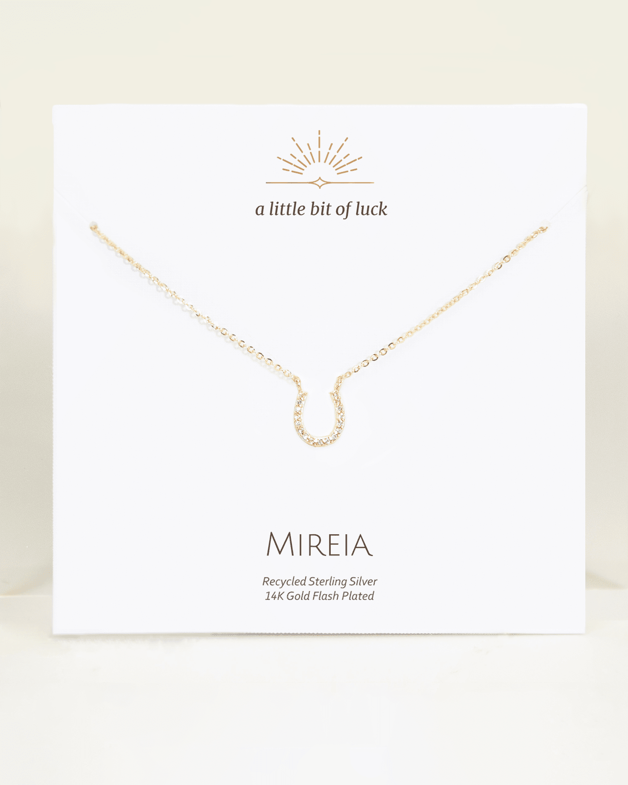Pavé Horseshoe Pendant Necklace