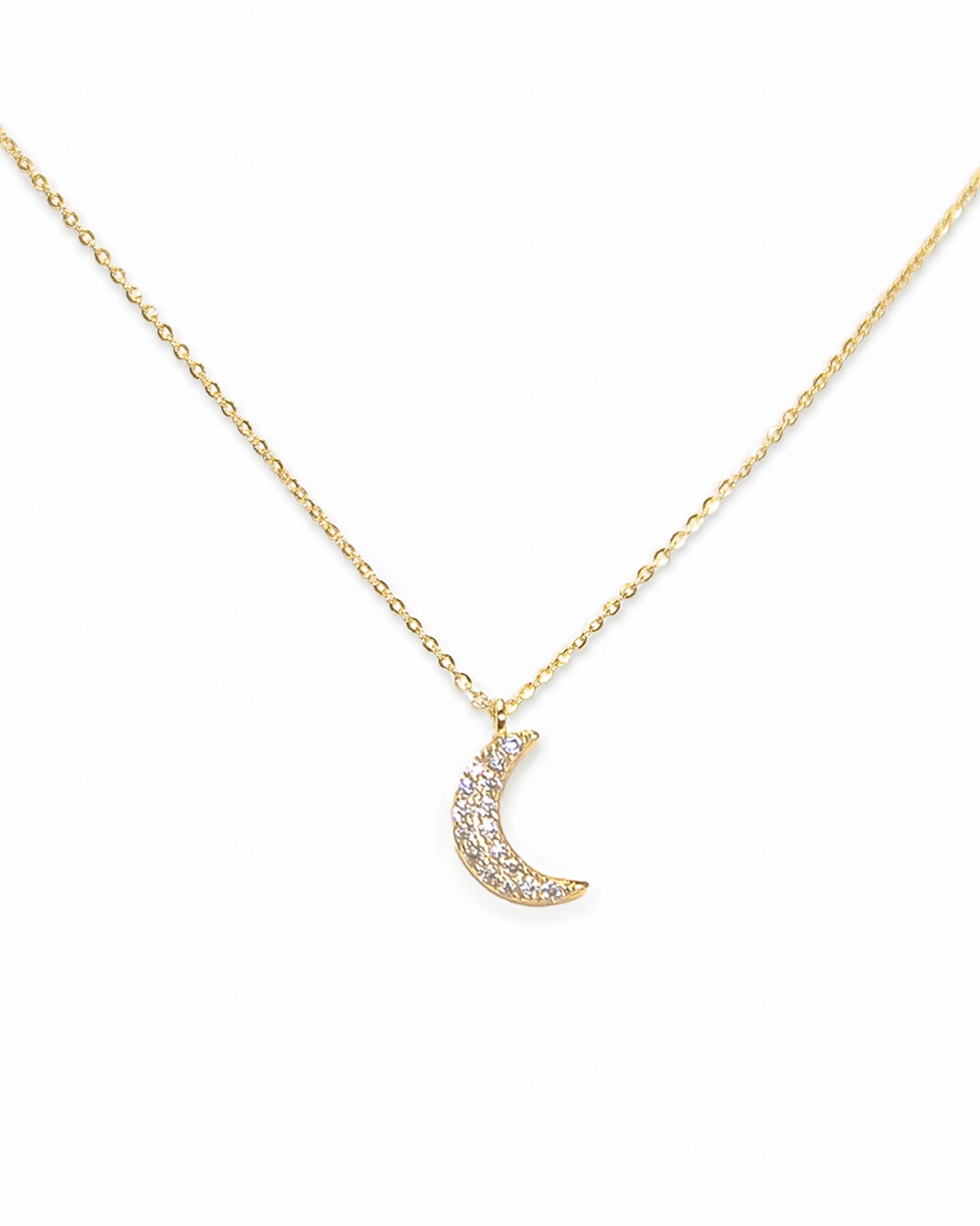 Pavé Moon Necklace
