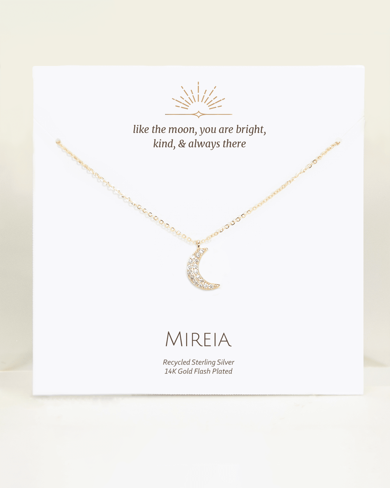 Pavé Moon Necklace