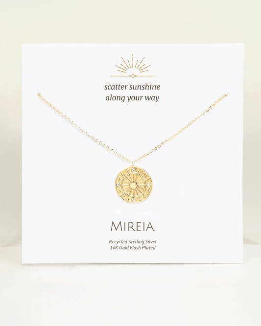 Sun Coin Pendant Necklace