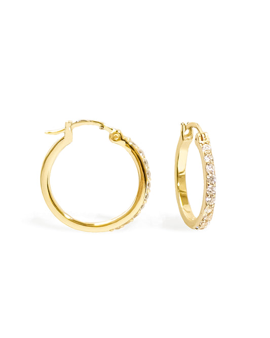 The Pavé Midi Hoops