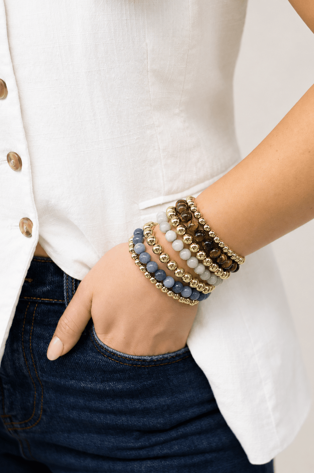 Semi Precious Beaded Bracelet