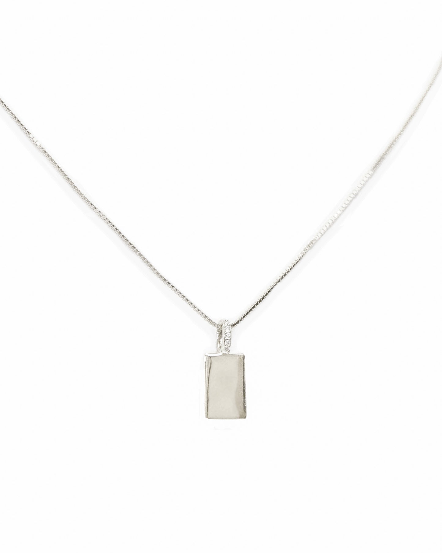 Pavé Bail Tag Necklace