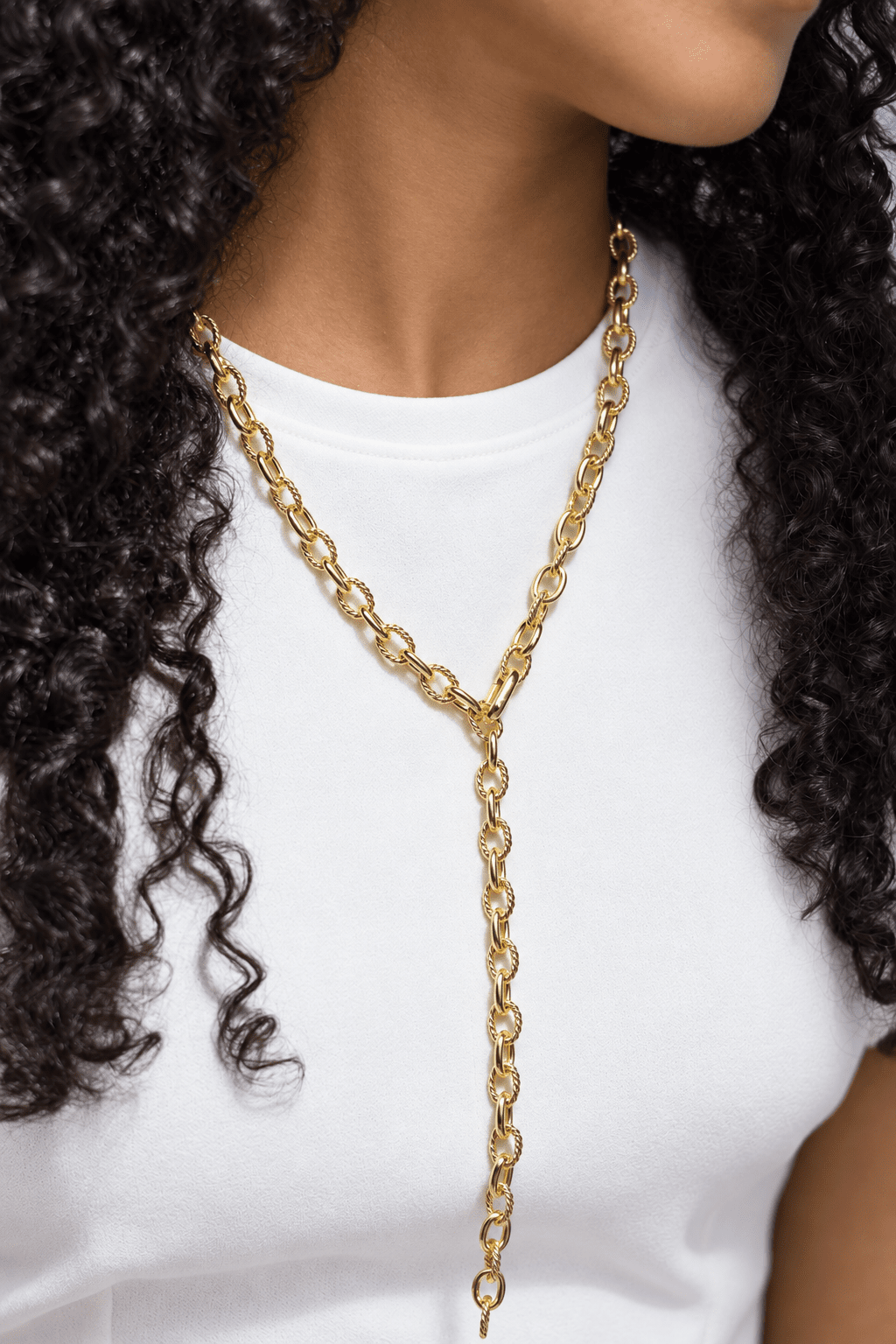 Petite Interlocking Twisted Cable Adjustable Necklace