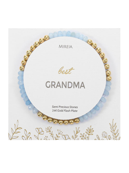Blue Lace Agate Beaded Bracelet