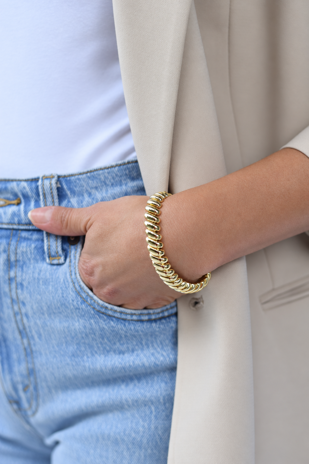 Ribbed Stretch Bracelet