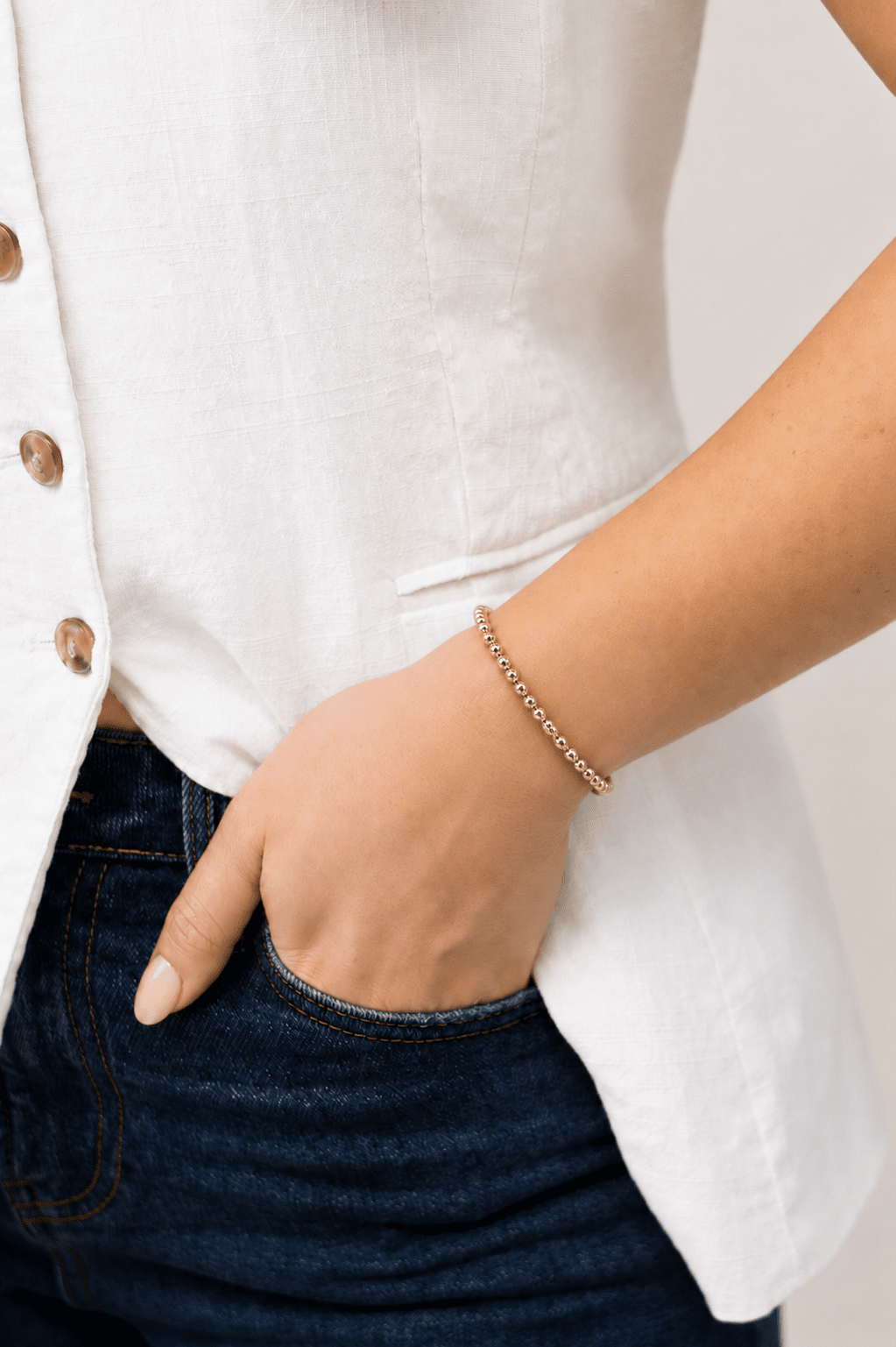 6mm Beaded Stretch Bracelet
