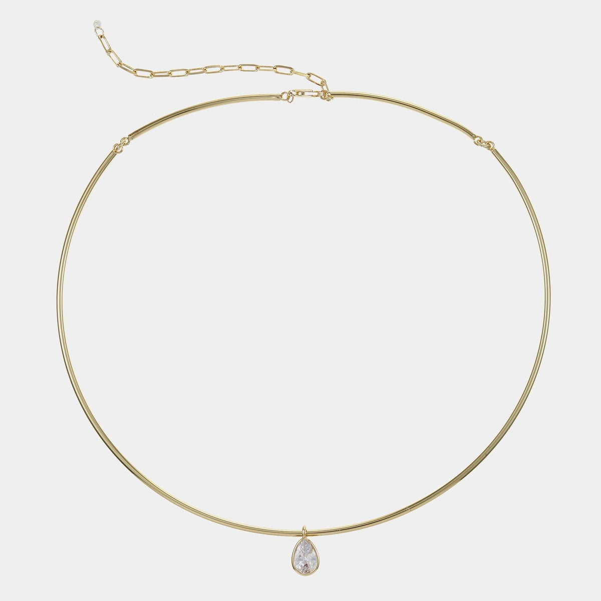 Teardrop Bezel Collar Necklace