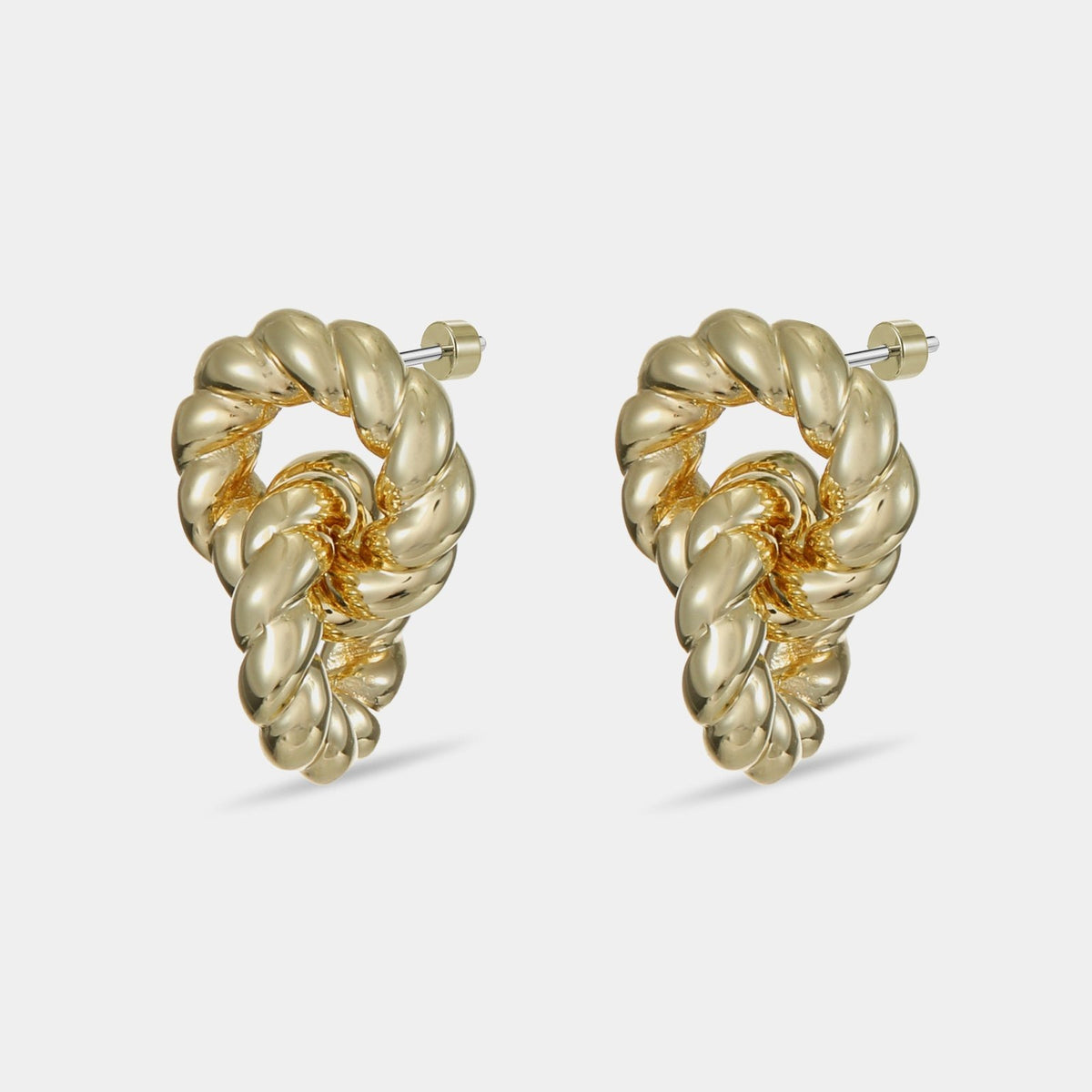 Interlocking Twisted Cable Stud Earrings