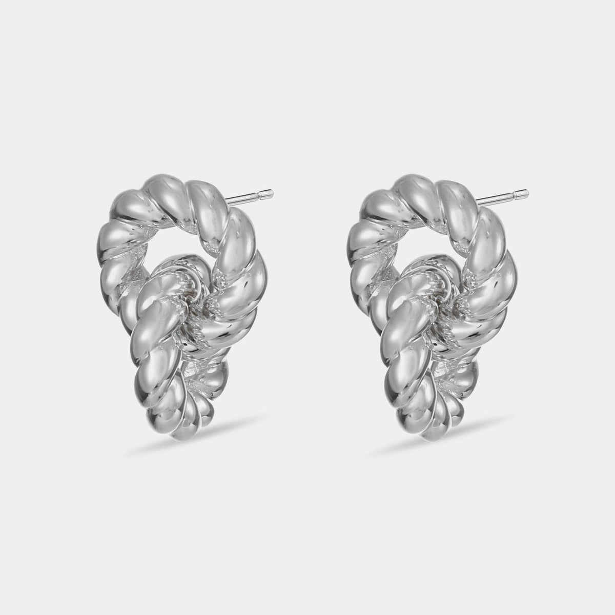 Interlocking Twisted Cable Stud Earrings