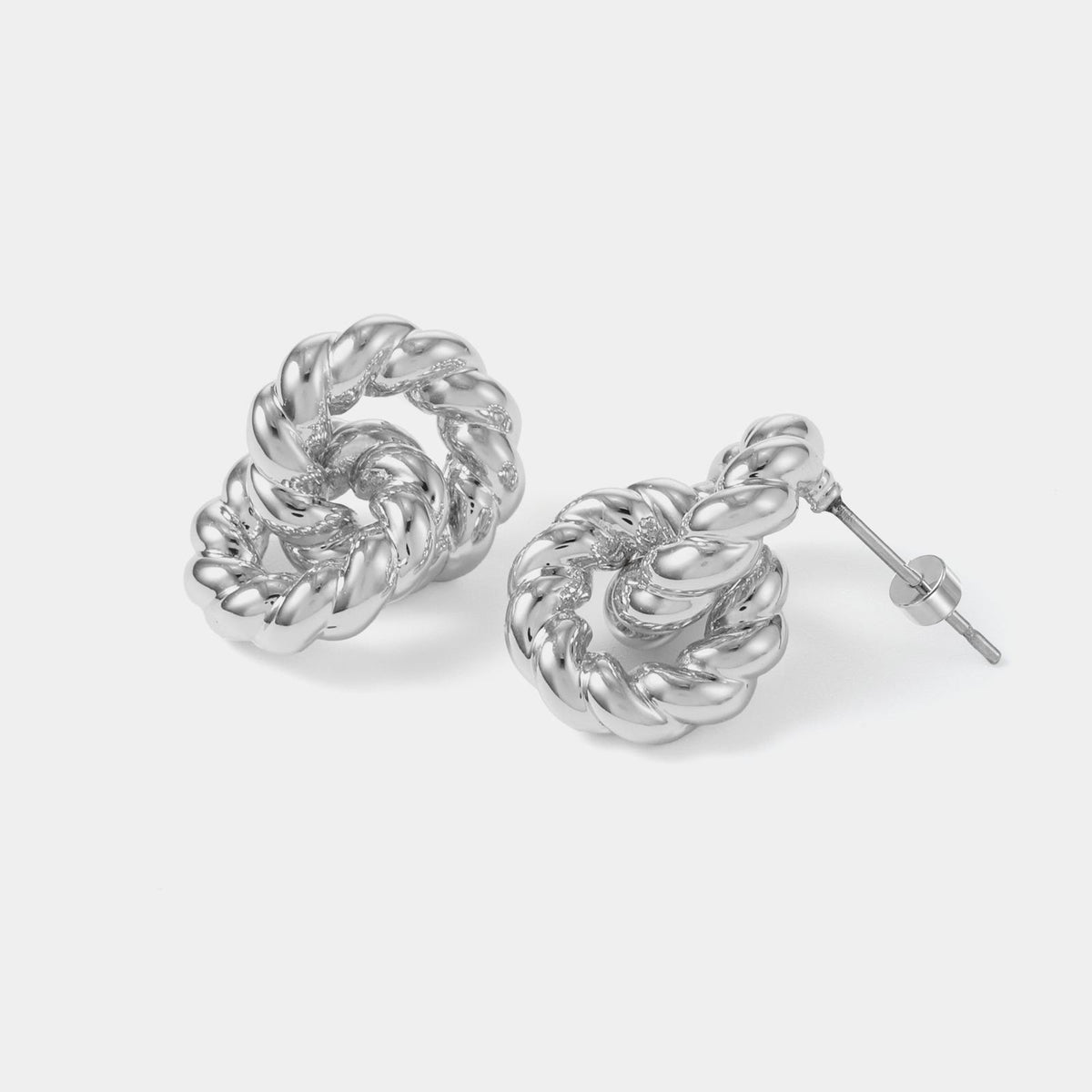 Interlocking Twisted Cable Stud Earrings