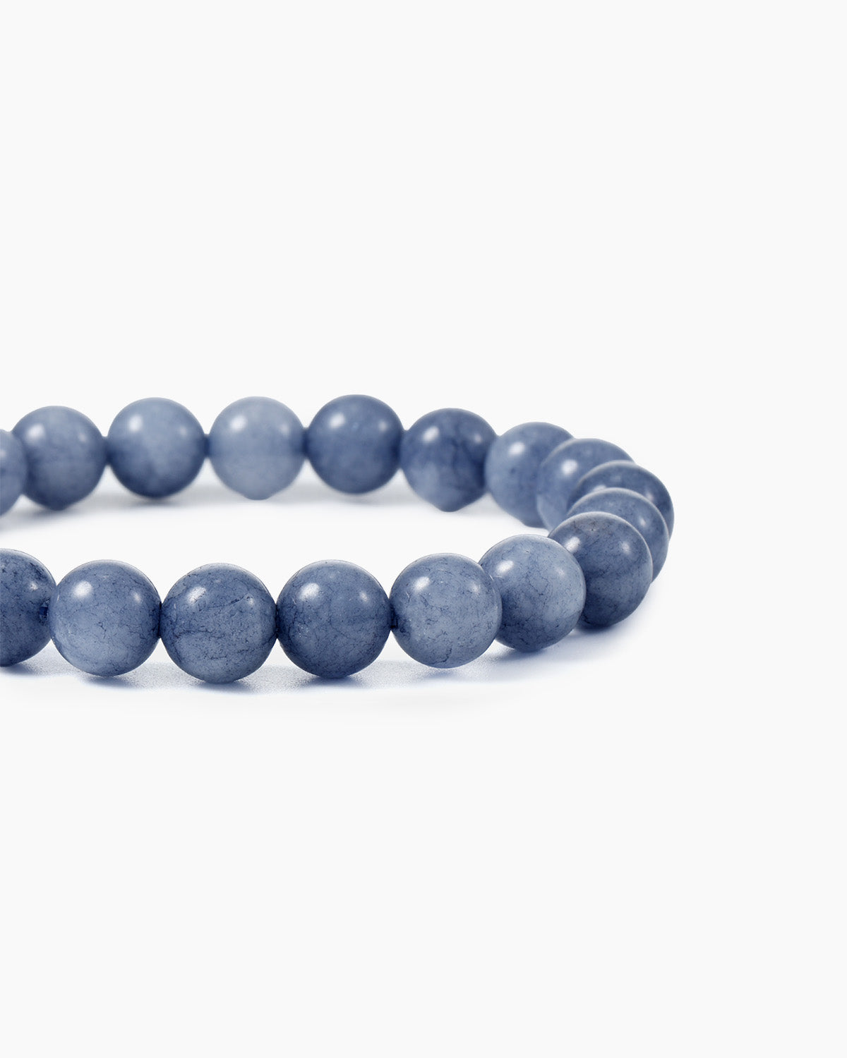 Blue Jade Beaded Stretch Bracelet
