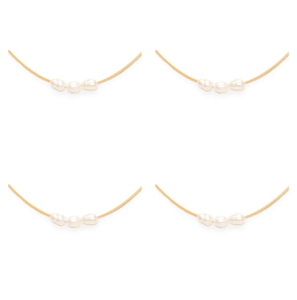 Petite Pearl & Chain Necklace - Bridal Bundle