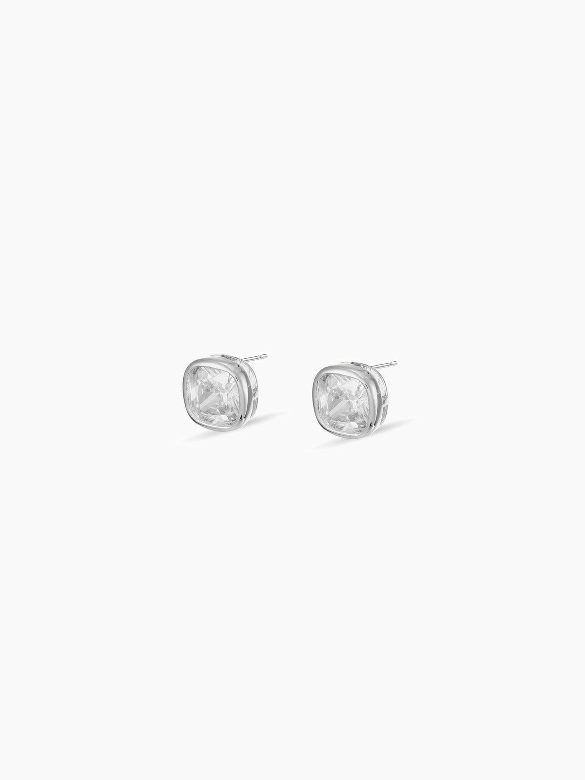 Cushion CZ Stud Earrings
