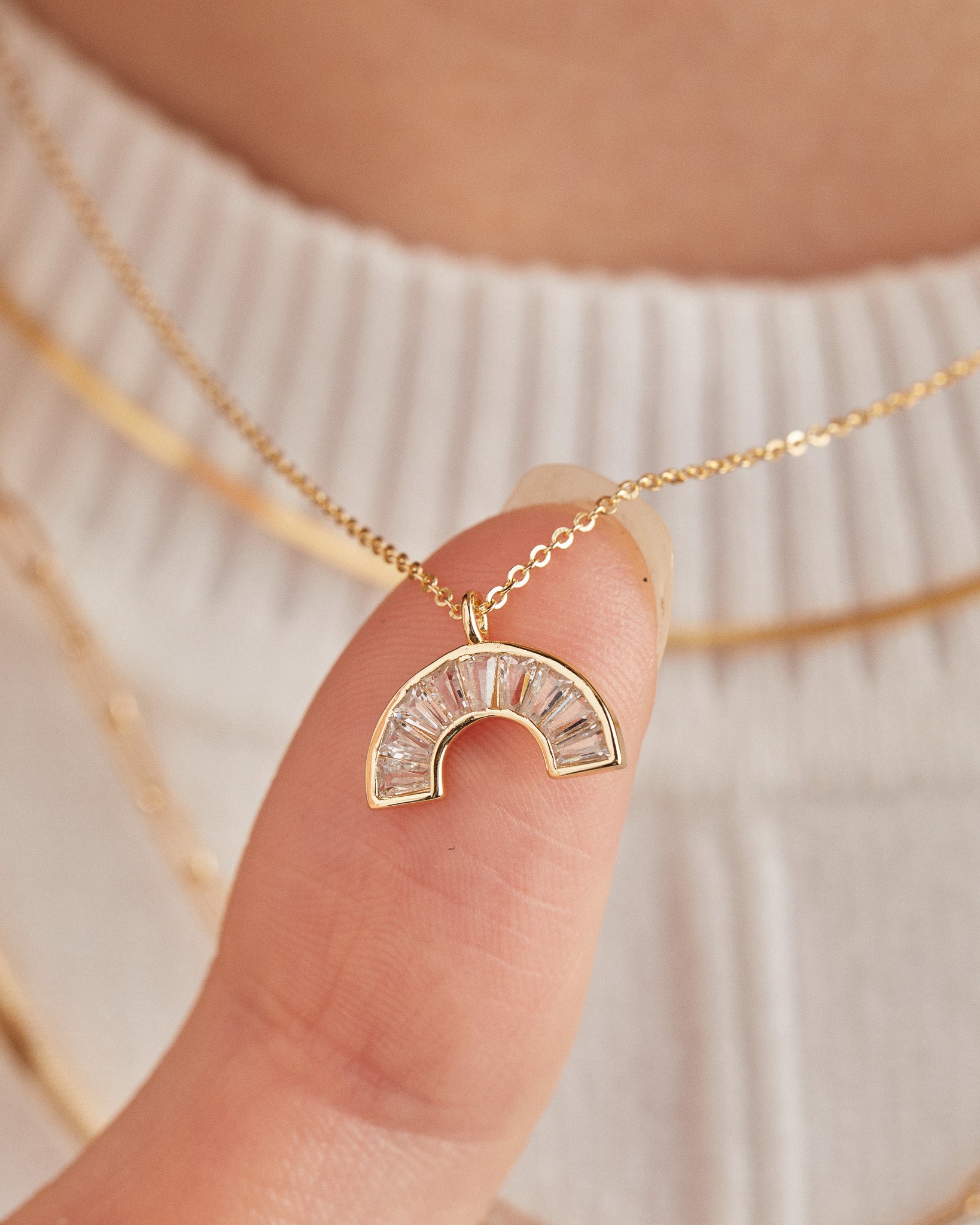 Rainbow Pendant Necklace