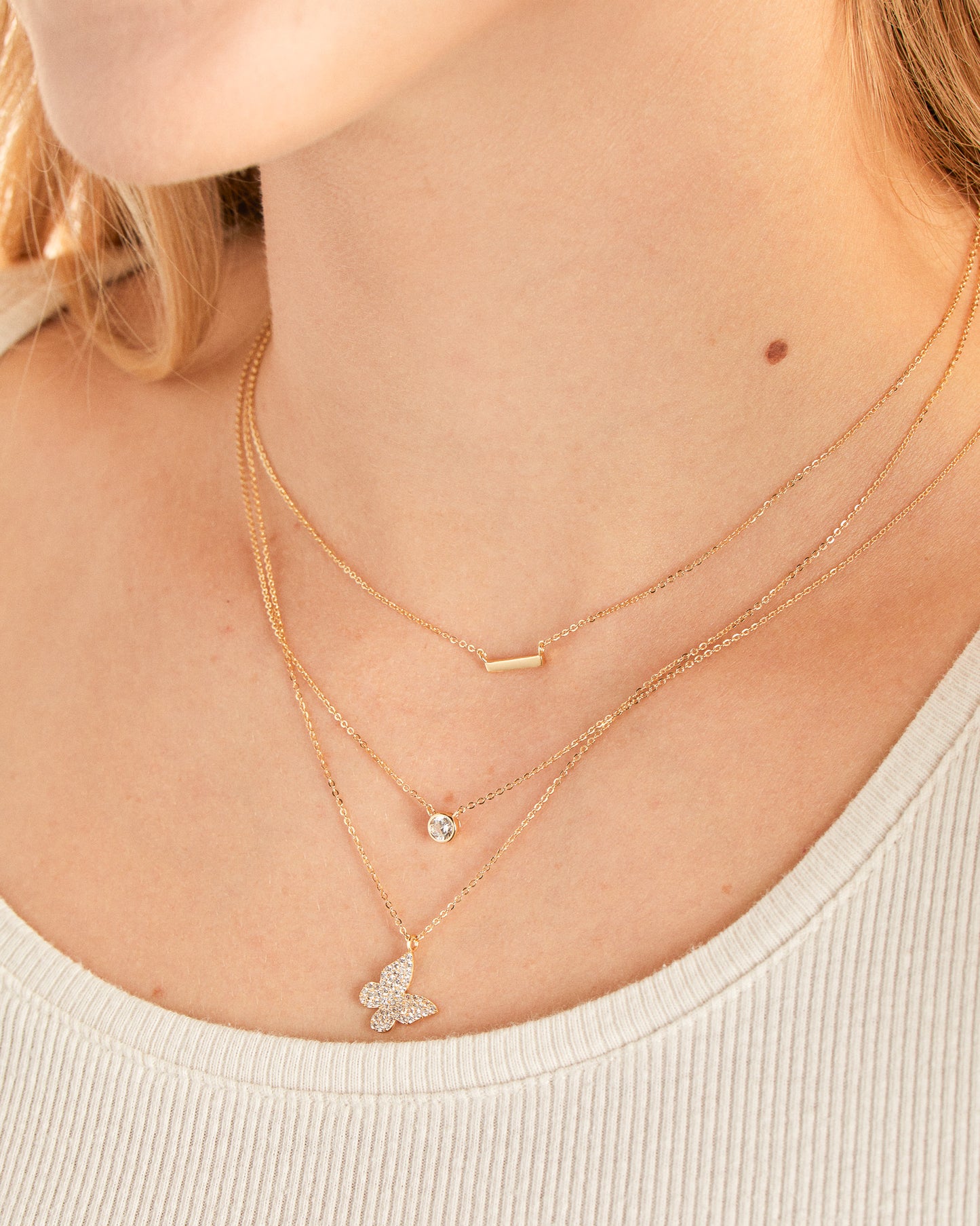 Pavé Butterfly Necklace