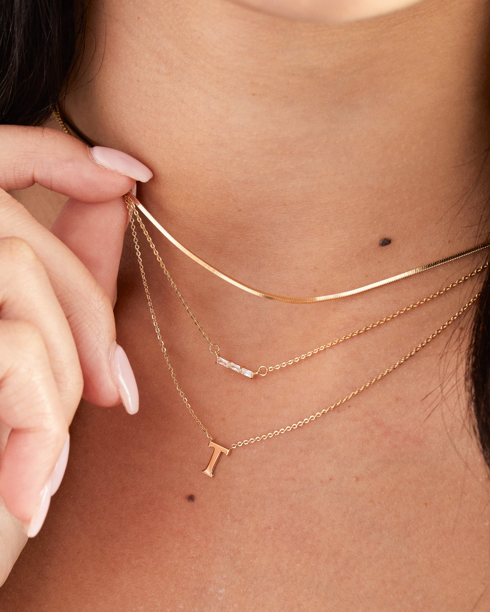 Petite Pave Bar Necklace