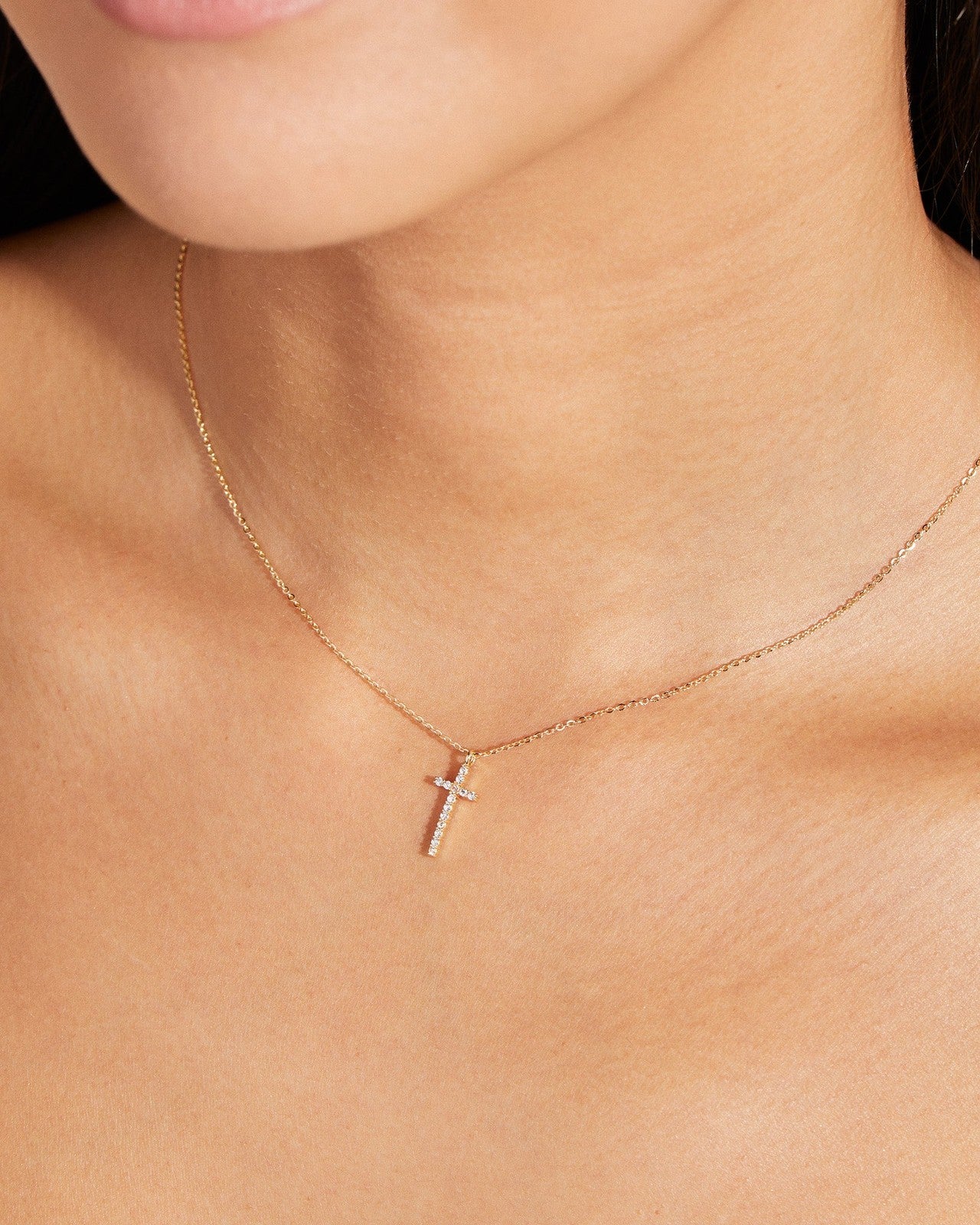 Pavé Cross Pendant Necklace - Celebrate Your Faith