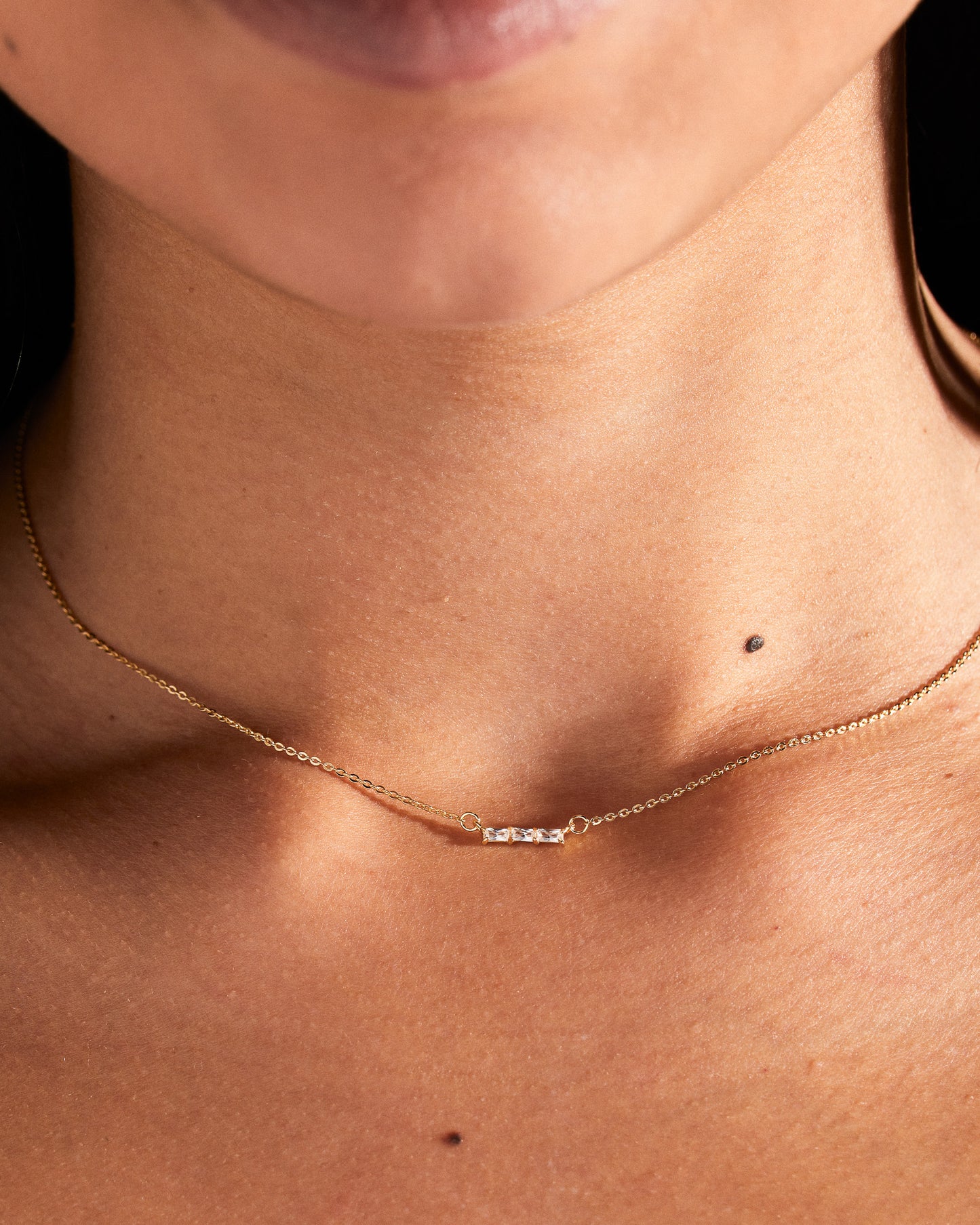 Petite Pave Bar Necklace