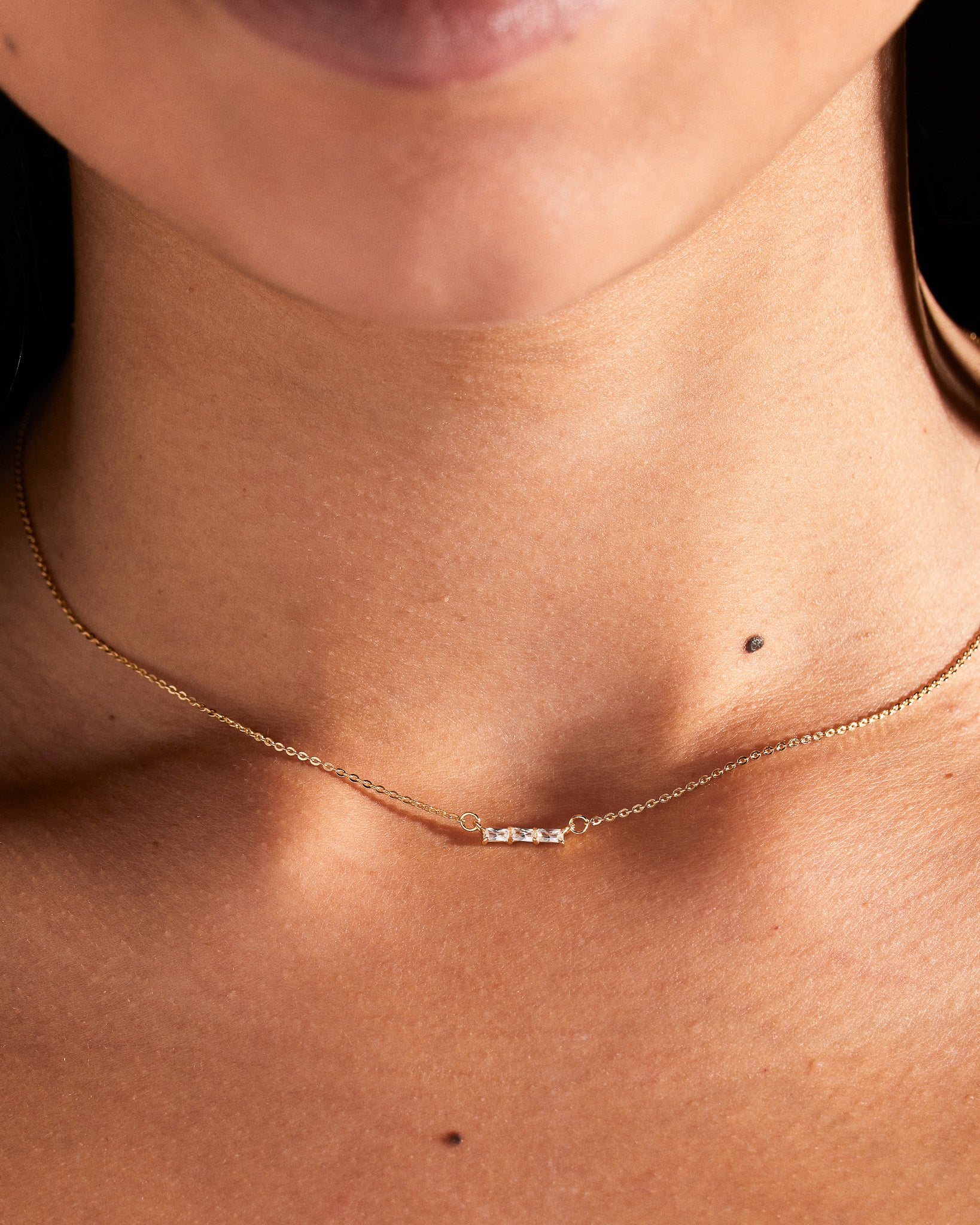 Petite Pave Bar Necklace