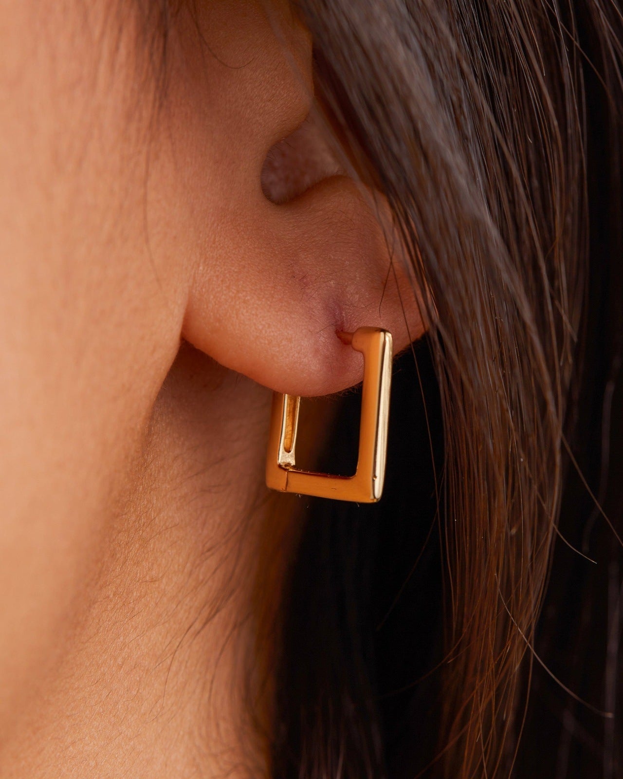 Square Midi Hoop Earring