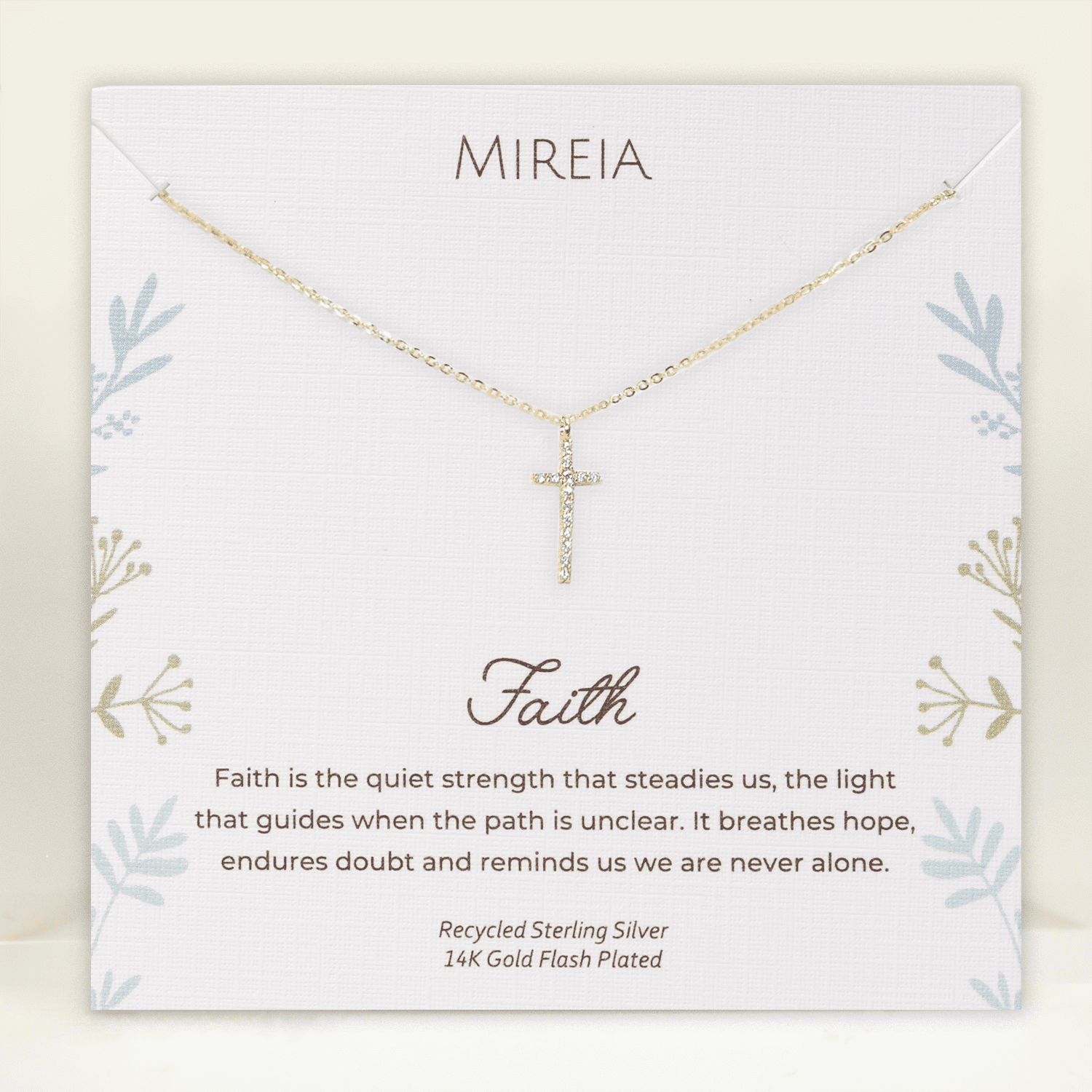Pavé Cross Pendant Necklace