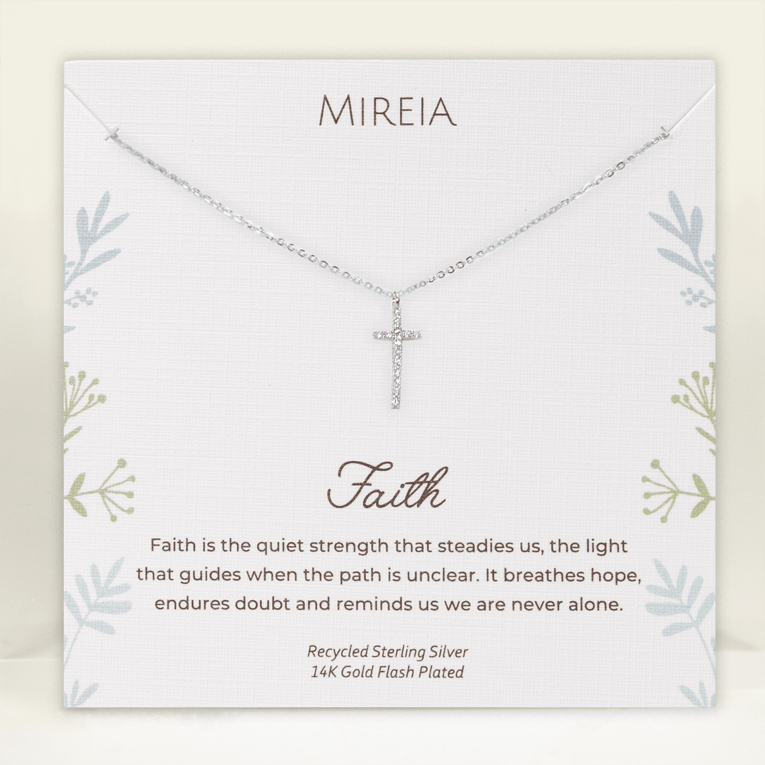 Pavé Cross Pendant Necklace