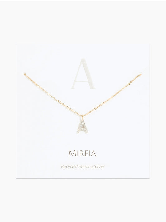 Pavé Initial Necklace - Gold