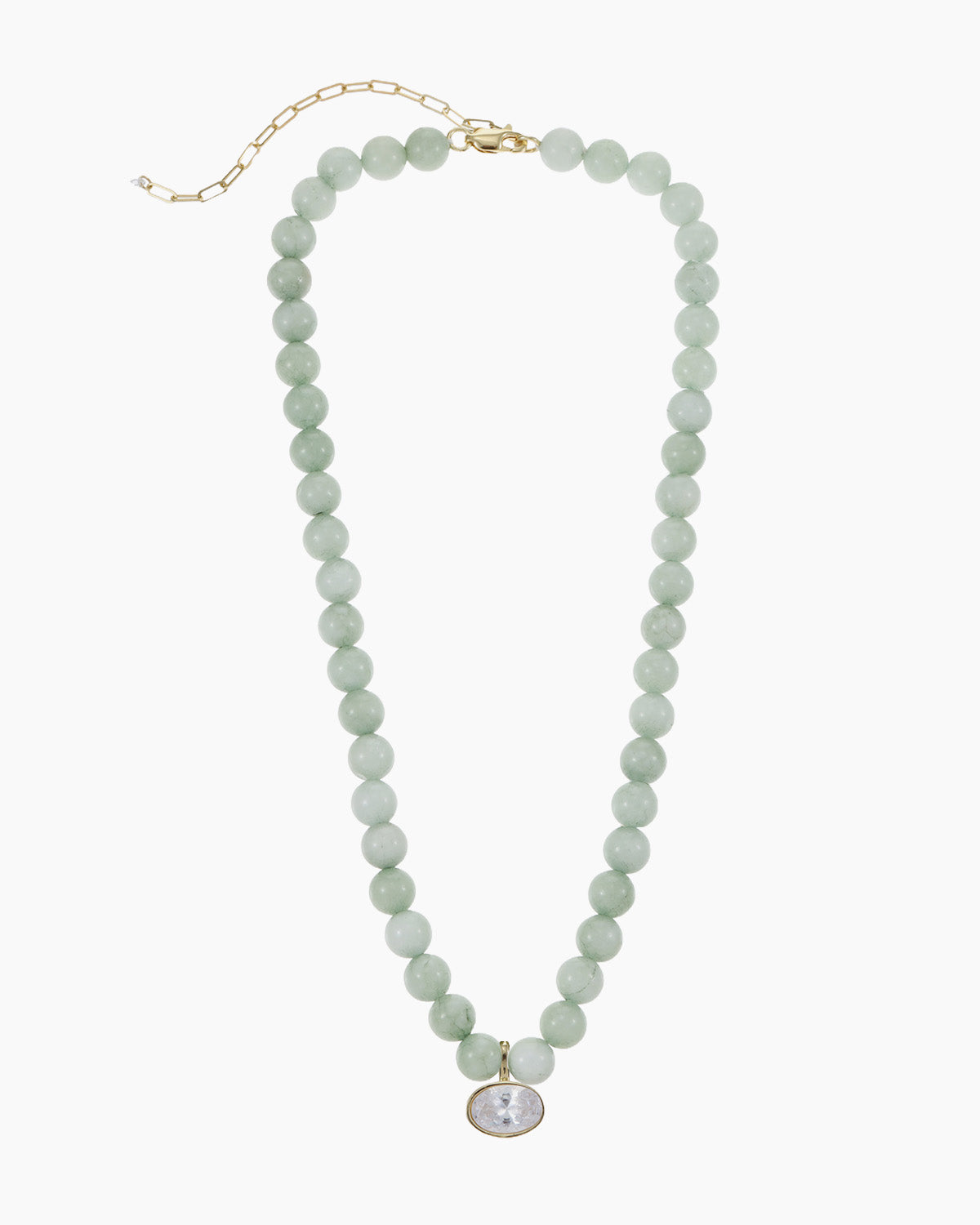 Green Jade Beaded Necklace