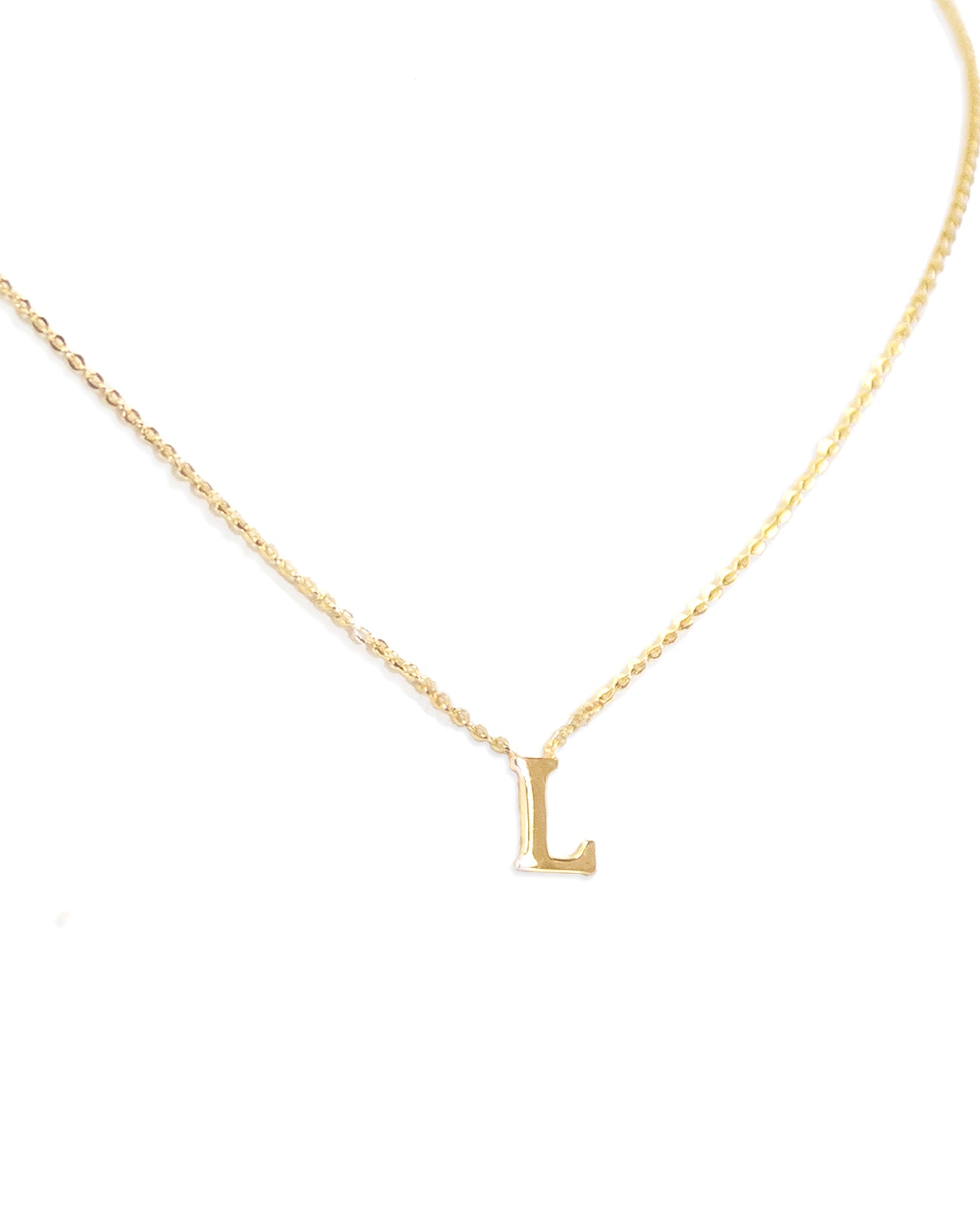 Letter L Initial Necklace 9 Carat White Gold | Australia – Silver Steel